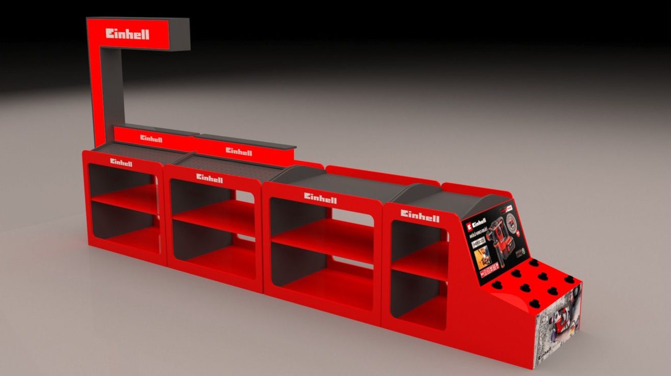 Einhell mağaza standı tasarımı